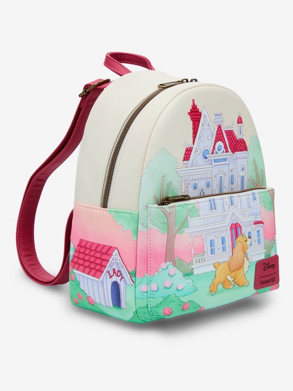 New Loungefly Disney Lady And The Tramp House Mini Backpack - Picture 2 of 4